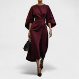 Sandra - Dolga obleka z pasom