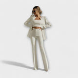 Jasmila – Eleganten Set od 3 delov (Blazer, Top, Hlače)