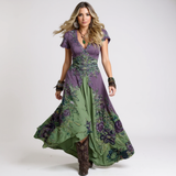 Jasmina - Cvetna obleka prilagojena in zračna