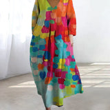 Jelena - Barvita obleka s potiskom