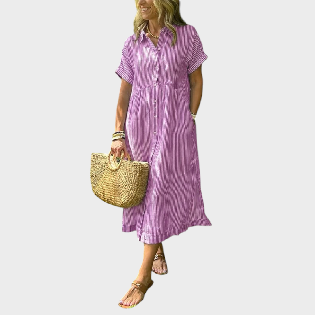 Ljiljana - Črtasta obleka