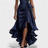 Ema - Satenska svečana obleka z volančki