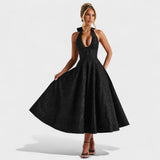 Julieta – Midi obleka s halter izrezom