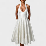 Julieta – Midi obleka s halter izrezom