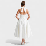 Julieta – Midi obleka s halter izrezom