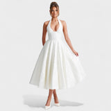 Julieta – Midi obleka s halter izrezom