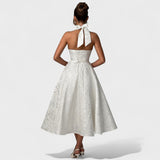 Julieta – Midi obleka s halter izrezom