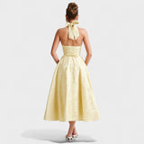 Julieta – Midi obleka s halter izrezom