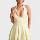 Julieta – Midi obleka s halter izrezom