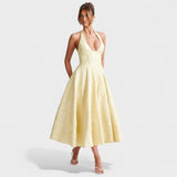 Julieta – Midi obleka s halter izrezom