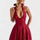 Julieta – Midi obleka s halter izrezom