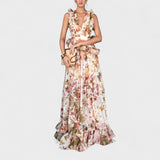 Isabela - Dolga cvetna obleka