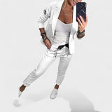 Nika – Prilagojen komplet: mehak sako in široke hlače