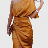 Danica Fluida Obleka z Elegantno in Večno Silhueto