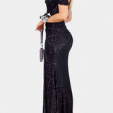 Renata Haljina Sirena brez naramnic s bleščicami