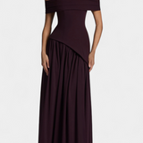 Rajna Maxi Obleka brez Rokavov iz Chiffona z Bočnim Raskorakom