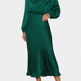 Marija Maxi Obleka z Visokim Ovratnikom in Cvetličnimi Detajli