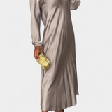 Martina Fluida Haljina z V Izrezom in Dugi Rukavi