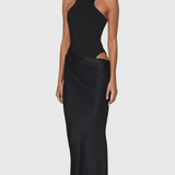 Leona Maxi Obleka s Tank Top Stilom in Izdolženo Silhueto