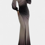 Silviana Maxi Oblačilo Ombre z Odkritimi Rameni