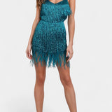 Mirjana Mini Obleka s Perjem