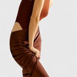 Leona Maxi Obleka s Tank Top Stilom in Izdolženo Silhueto