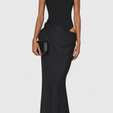 Leona Maxi Obleka s Tank Top Stilom in Izdolženo Silhueto