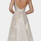 Dragana Dolga Obleka z Vezenjem in A Krojem