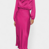 Marija Maxi Obleka z Visokim Ovratnikom in Cvetličnimi Detajli