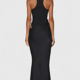 Leona Maxi Obleka s Tank Top Stilom in Izdolženo Silhueto