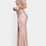 Renata Haljina Sirena brez naramnic s bleščicami