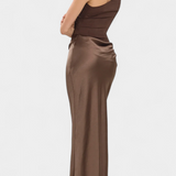 Nika Dolga Obleka za Zabavo z Asimetričnim Izrezom