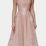 Dragana Dolga Obleka z Vezenjem in A Krojem