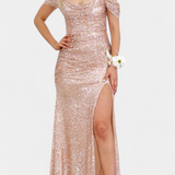 Renata Haljina Sirena brez naramnic s bleščicami