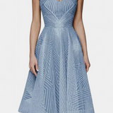 Dragana Dolga Obleka z Vezenjem in A Krojem