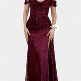 Renata Haljina Sirena brez naramnic s bleščicami