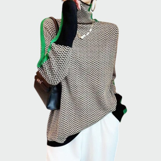 Zlatka – Turtleneck v ribjo kost