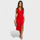 Lea - Midi obleka s razporkom