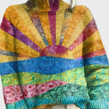 Pleteni Džemper z Ogrlicom in Elegantnim Dizajnom