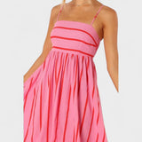 Isabel - Dolga obleka s črtami